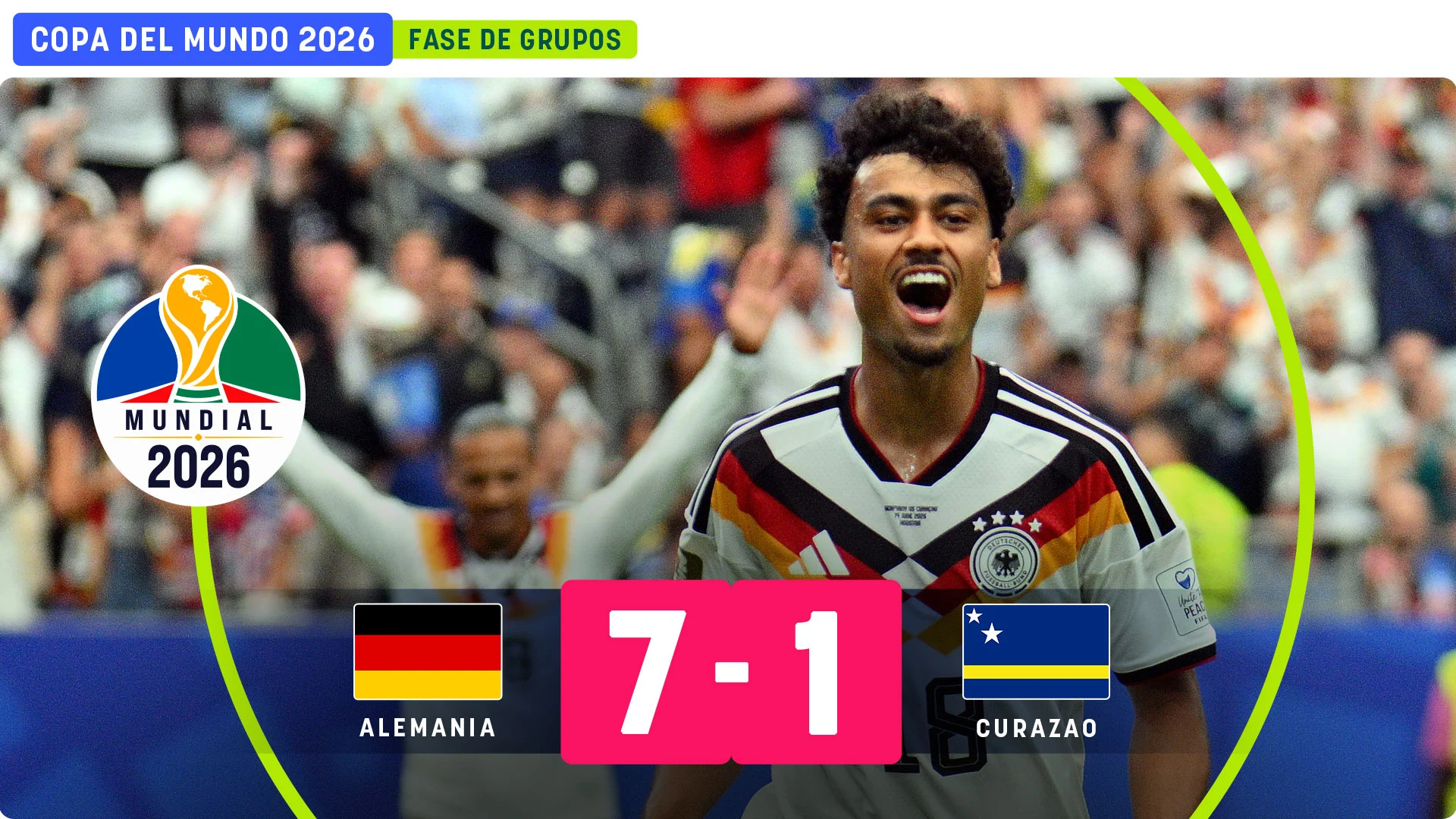 Alemania propina una goleada histórica a Curazao en el Mundial 2026