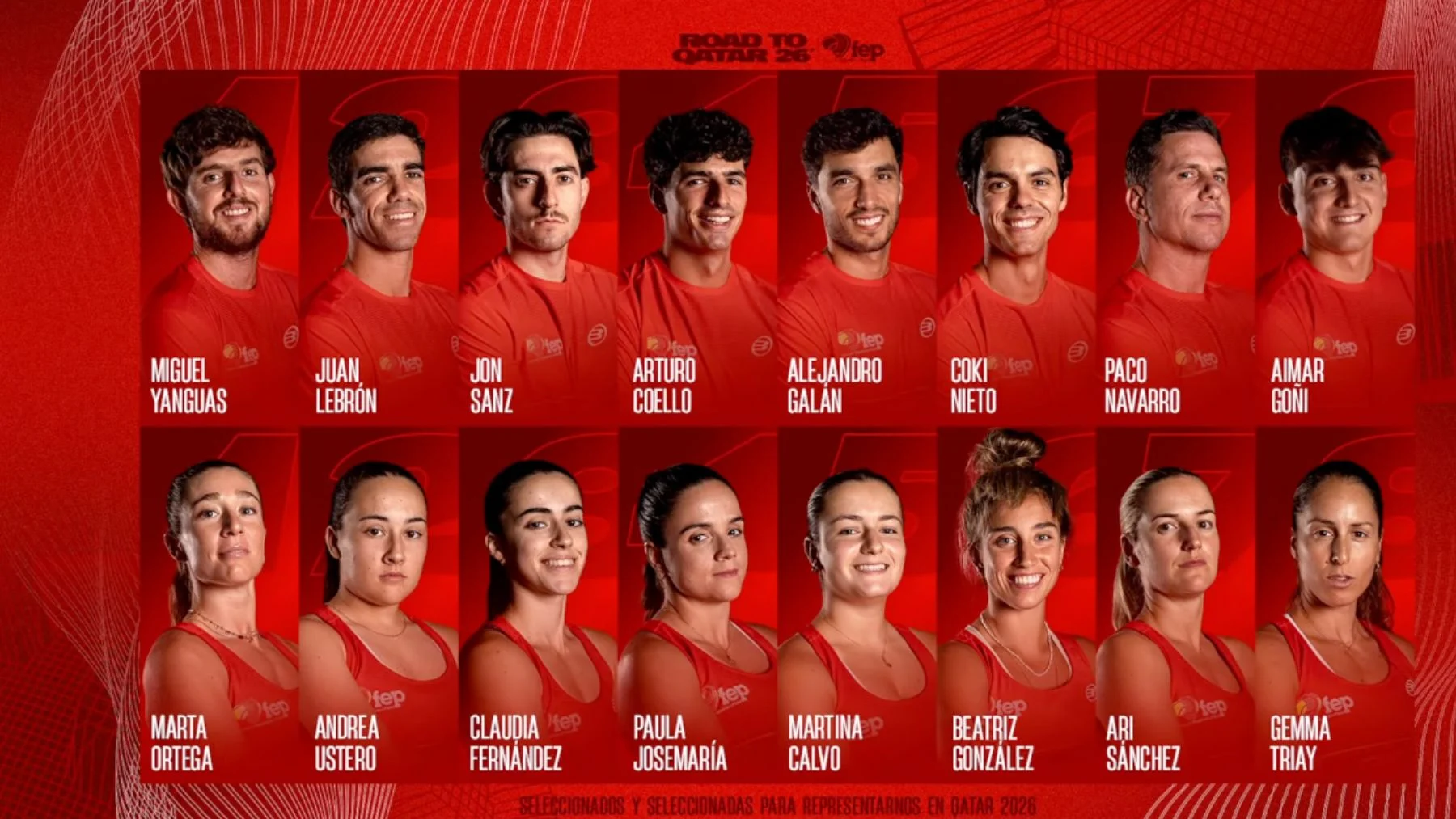 España presenta su delegación para el Mundial de pádel 2026 en Doha