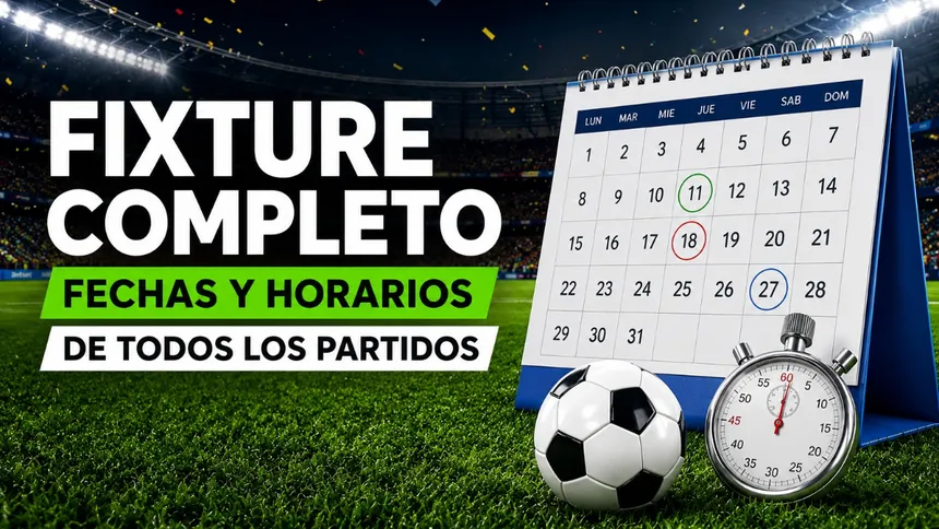 El Mejor y mas Completo Fixture del Mundial 2026, horarios y sedes de todos los partidos!