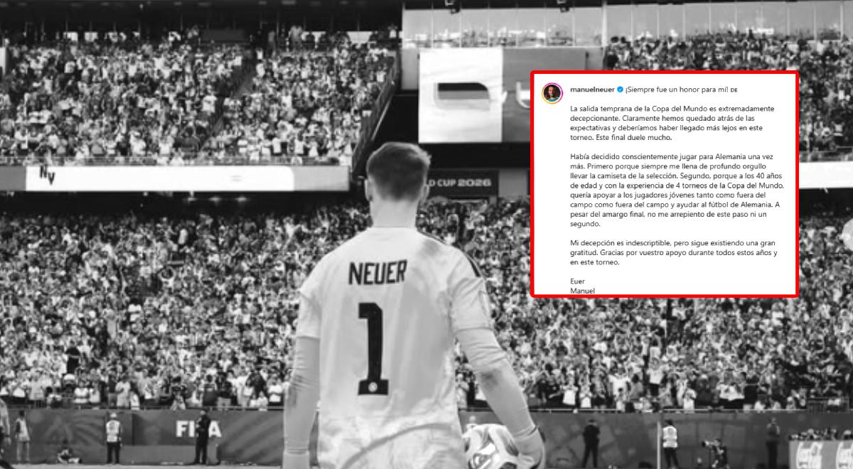 Neuer anuncia retiro tras eliminación ante Paraguay en Mundial 2026