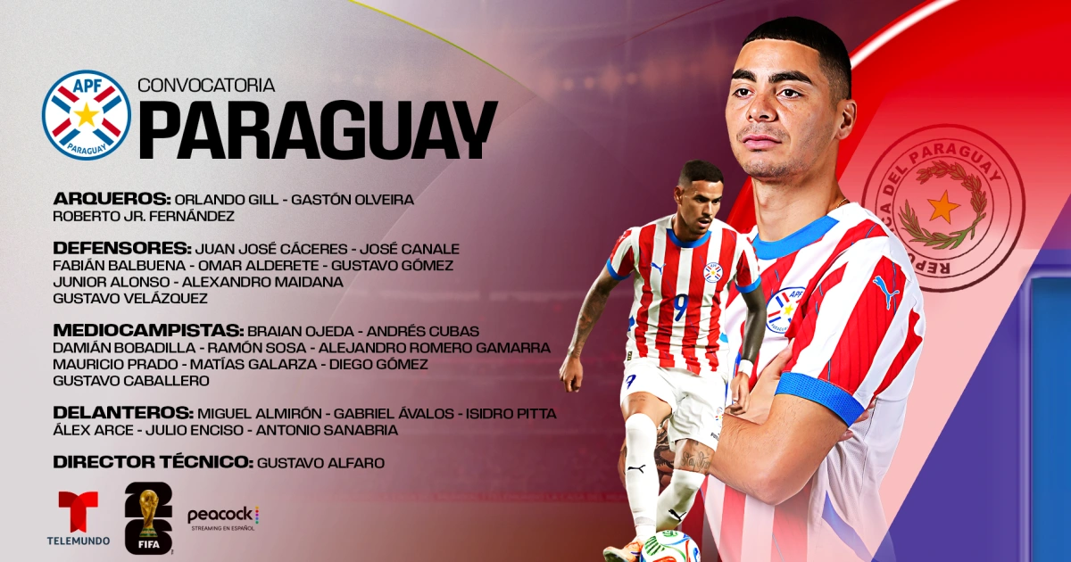 Paraguay confirma sus 26 convocados para el Mundial 2026