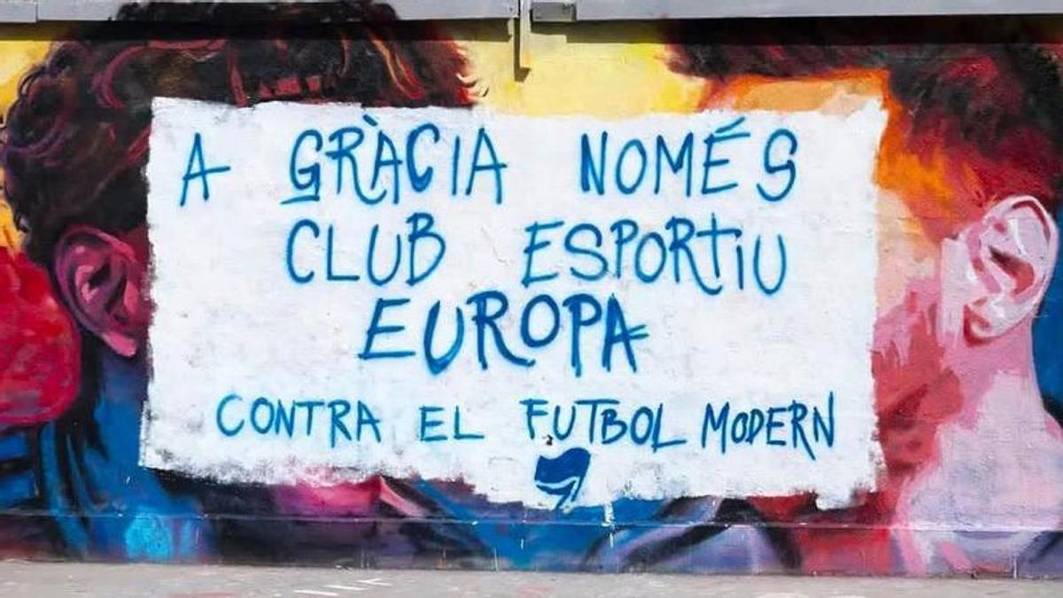 Vandalizan mural de Messi y Lamine Yamal en Barcelona antes de la final